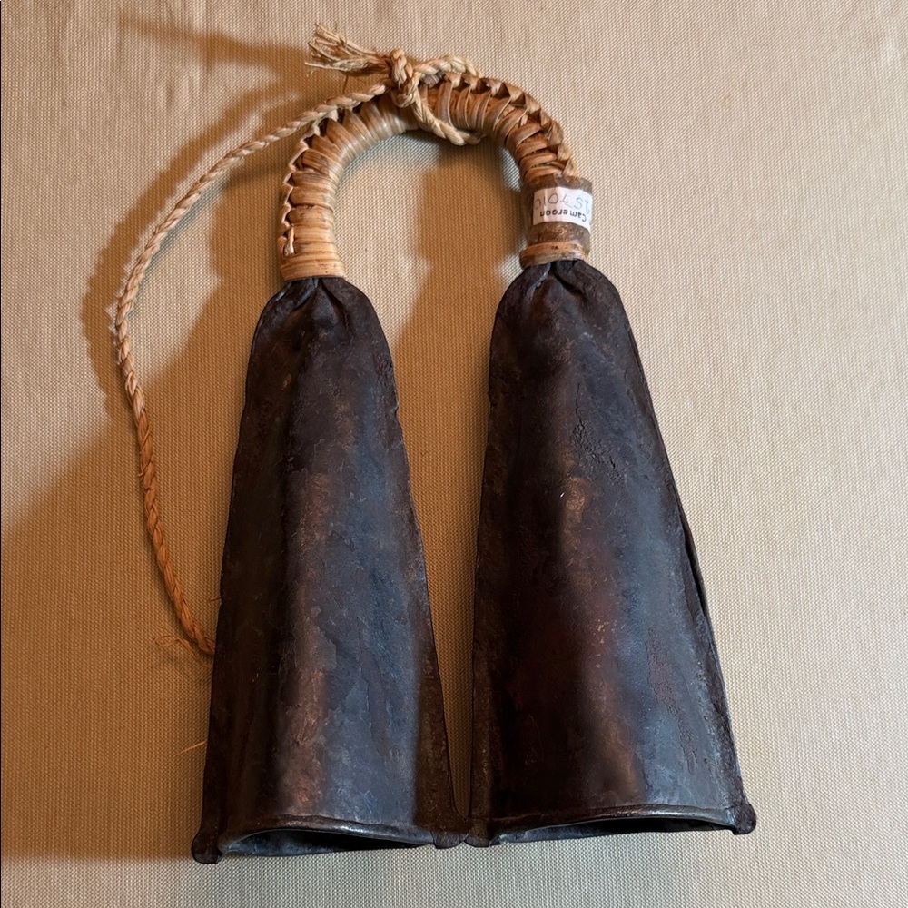 Rustic Double Gong Ceremonial Bell